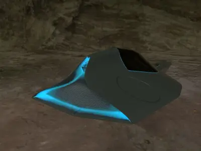 Scifi Vehicle Hyperion Low-poly 3D model