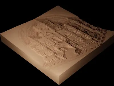 building CNC 3d Print High Relief Sand Casting 3D print model