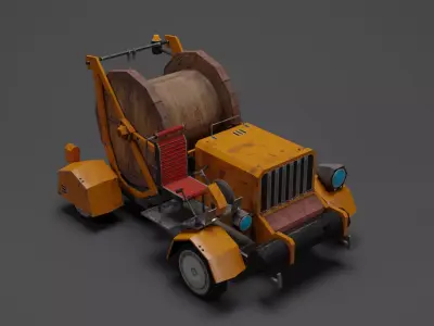 cable laying Low Low-poly 3D model