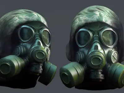 Helmet 3d model military combat Military scifi Low-poly 3D model Low-poly 3D model