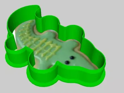 Crocodile Cookie Cutter 3D print model