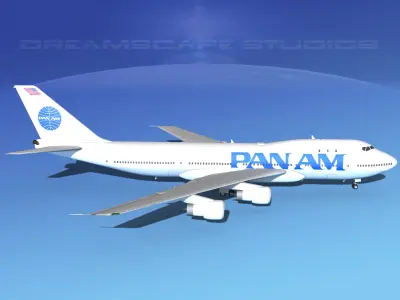 Boeing 747-100 Pan Am 2 3D model