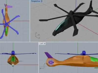 helicopter LHX 3D model