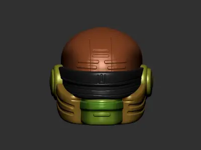 helmet high poly sculpt 3d printable ver 7 3D model 3D model 224