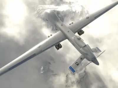 Low Poly PBR Game Ready MQ-1C Drone Low-poly 3D model