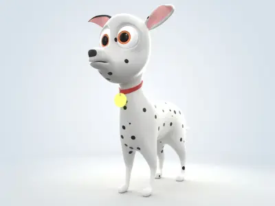 Dalmatian Dog 3D model