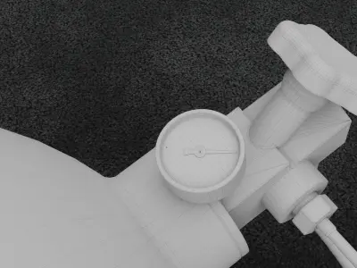 NOS - Aluminum Nitrous Bottle 3D Model Low-poly 3D model