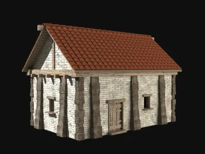 ANCIENT GREEK ROMAN STONE ROME HOUSE HUT BUILDING COLLECTION Low-poly 3D model