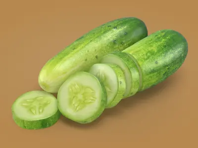 Cucumbers 02 3D model
