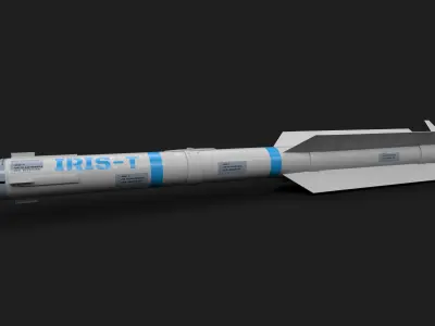 Iris t air to air missile Low-poly 3D model