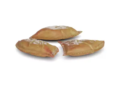 Pasties dumplings and pizzas Cheese and Onion Pasties 3D model