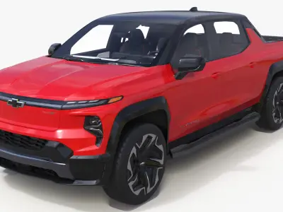 Chevrolet Silverado EV 2024 Red 3D model
