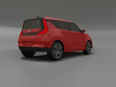 KIA Soul 2020 lowpoly 3D model model Low-poly 3D model