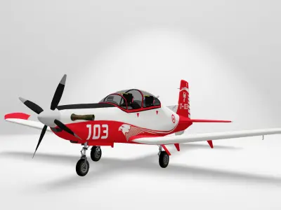 TUSAS Hurkus Aircraft 3D model