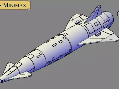 Avro Blue Steel Vulcan variant for single display 3D print model