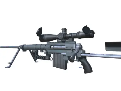 37-Cheytac M200-gun model 3d game ready model Low-poly 3D model Low-poly 3D model