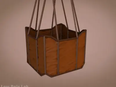 Cartoon Balloon Low-poly 3D model