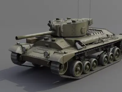 Valentine Mk IX Infantry Tank Low-poly 3D model