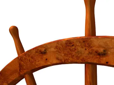 Ship Steering Wheel 3D model