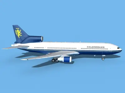Lockheed L-1011 TriStar Claedonian 3D model