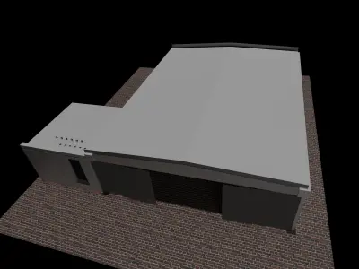 Hangar  for airplanes 3D model