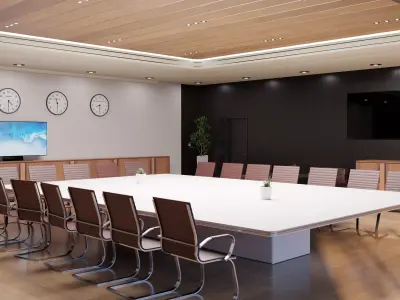 Modern Conference Room 3D Model - blender - fbx - obj 3D model