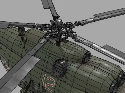 Mil mi 8 low poly animated Low-poly 3D model