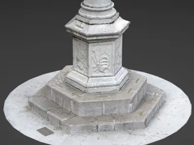 Carlo VI column Low-poly 3D model