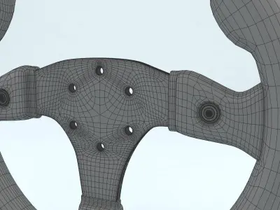 Steering Wheel Sparco R330B Suede lack 3D model