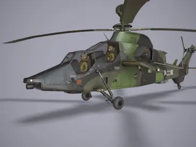 EC-665 Tiger UHT Germany Complex Animation Low-poly 3D model