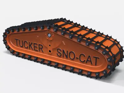 Steel track from Tucker SnoCat 3D model