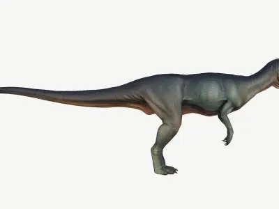 Cryolophosaurus dinosaur Low-poly 3D model