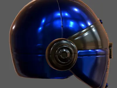 Gas mask helmet 3d model scifi Low-poly  Low-poly 3D model 556