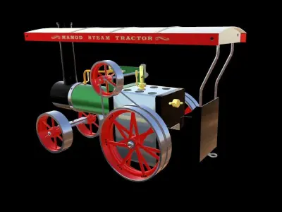 Mamod Steam Tractor Low-poly 3D model