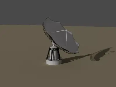VSR Radio Telescope Free low-poly 3D model