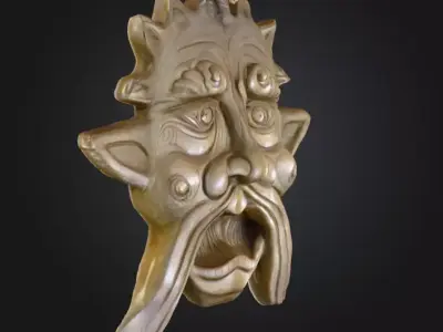 Stone Sentinel Low-poly 3D model