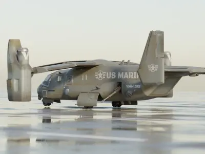 VTOL transporter gunship 3D model