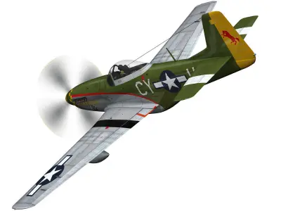 North American P-51D - Gunfighter 3D model