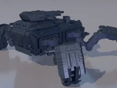 armored four-legged assault vehicle model for 3d printing 3D print model