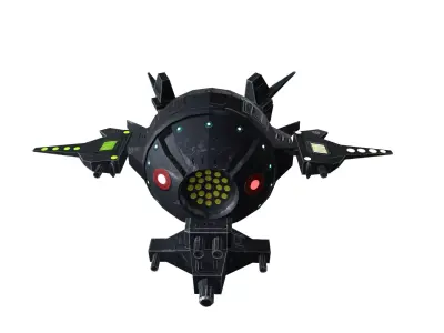 Sci-Fi Military Drone - PBR Low-poly 3D model