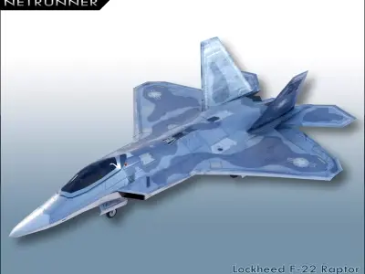 Lockheed Martin F-22 Raptor Low-poly 3D model