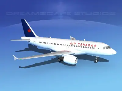 Airbus A319 Air Canada 2 3D model