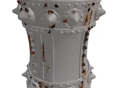 Damaged Steel Gauntlet 3D Model 3D model