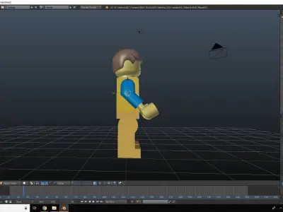 Emmet lego character in software 3D model