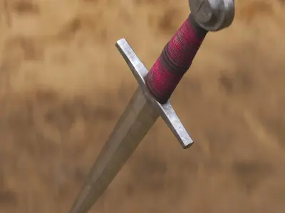 Medieval Dagger for Games and Cinematics 07 Free low-poly 3D model