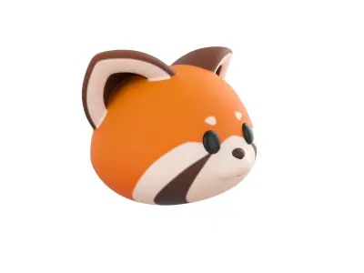 Prop170 Red Panda Head 3D model