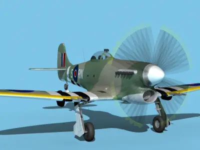 Hawker Hawker Tempest MK1 V09 3D model