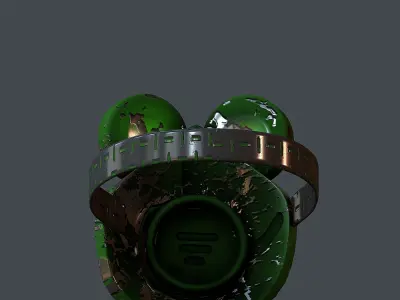 Gas mask helmet 3d model scifi Low-poly Low-poly 3D model