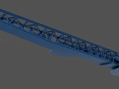 Italian navy WW2 catapult - Commercial license - 1-200 scale 3D print model