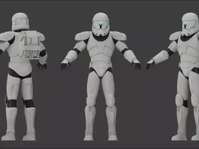 Republic Commando Clone Wars  Low-poly 3D model